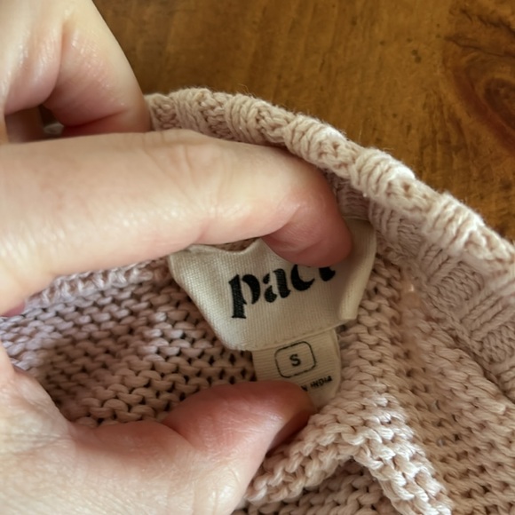 Blush pink open knit sweater - Picture 4 of 4